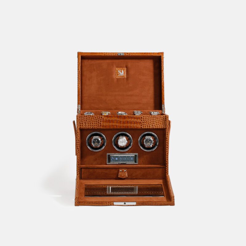 Triple Automatic Watch Winder with Storage
