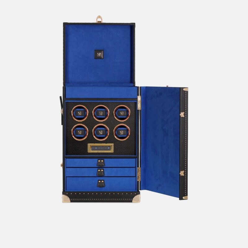 Luxury Trunk Watch Winder - 6 Rotors with 15 Slots Watch & Jewelry Storage Cabinet