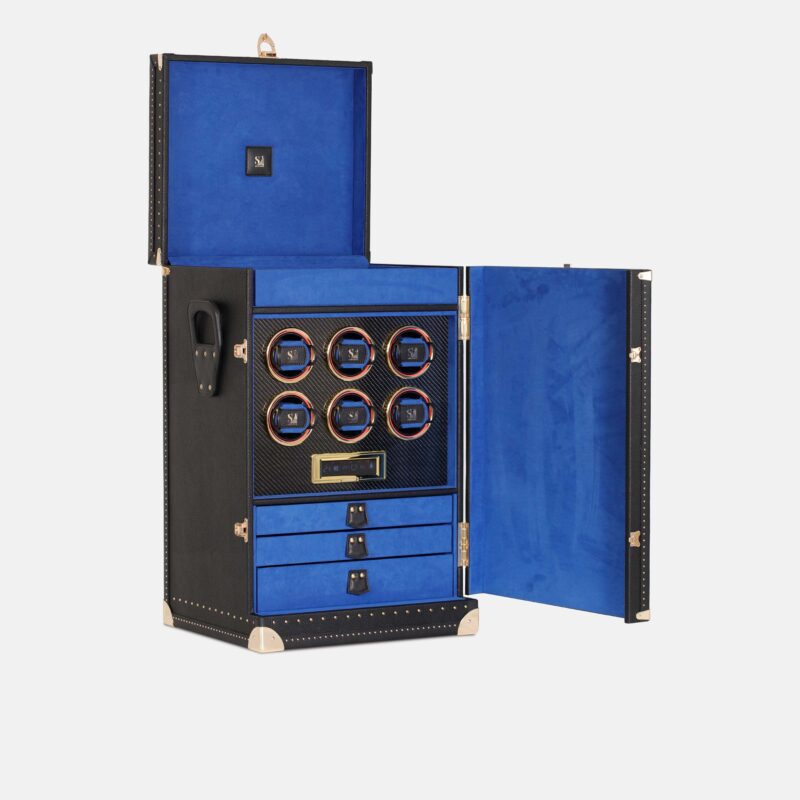 Luxury Trunk Watch Winder - 6 Rotors with 15 Slots Watch & Jewelry Storage Cabinet