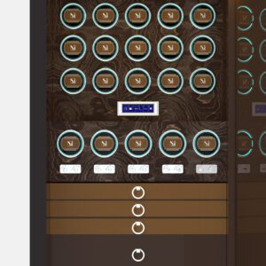 Luxury 20-Rotor Watch Winder Safe - High Security Jewelry Vault with SecuRam Lock