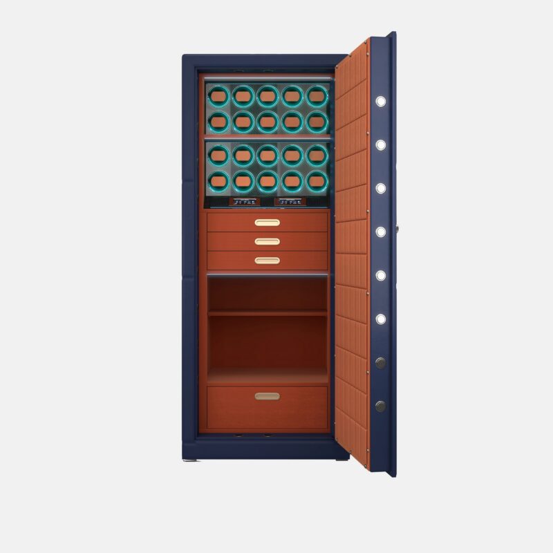 WS0130 2 (1) Luxury 24-Rotor Watch Winder Safe - High Security Jewelry Vault with SecuRam Lock
