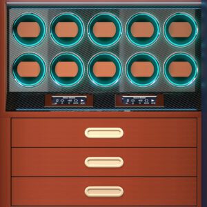 Luxury 24-Rotor Watch Winder Safe - High Security Jewelry Vault with SecuRam Lock