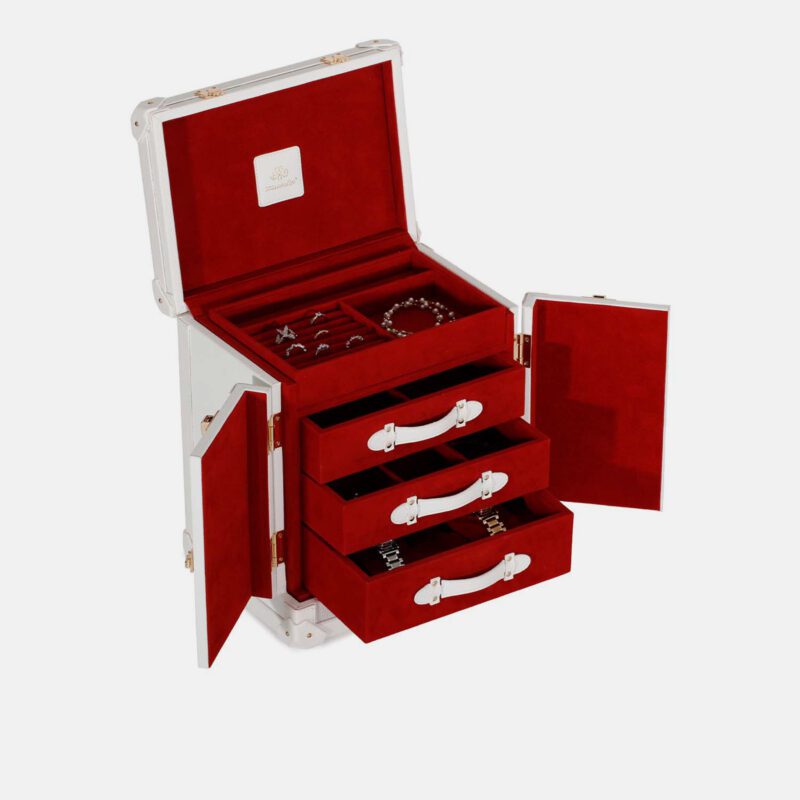 White Trunk Jewelry Box