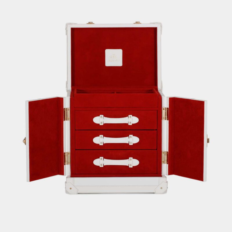 White Trunk Jewelry Box