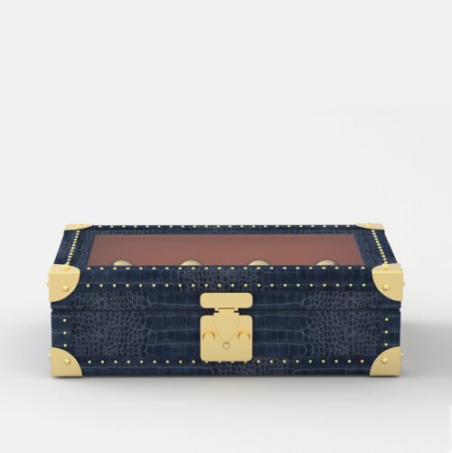 曲线 3 Croc-Embossed Leather Perfume Presentation Case