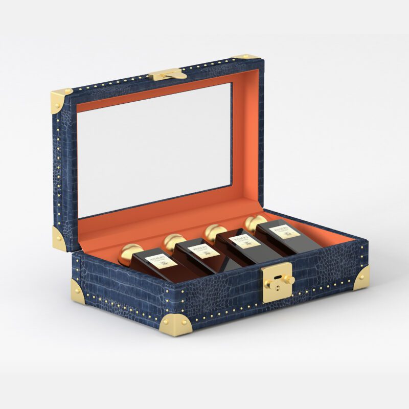 曲线 4 Croc-Embossed Leather Perfume Presentation Case