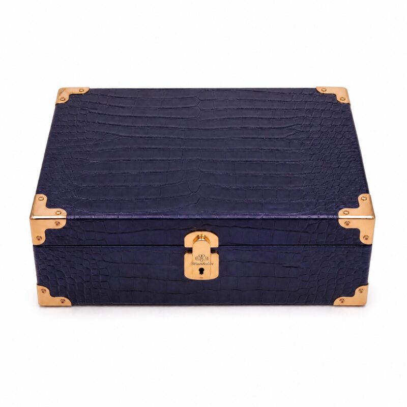 Perfume Gift Set Case in Navy Croco PU Perfume Gift Set Case in Navy Croco PU