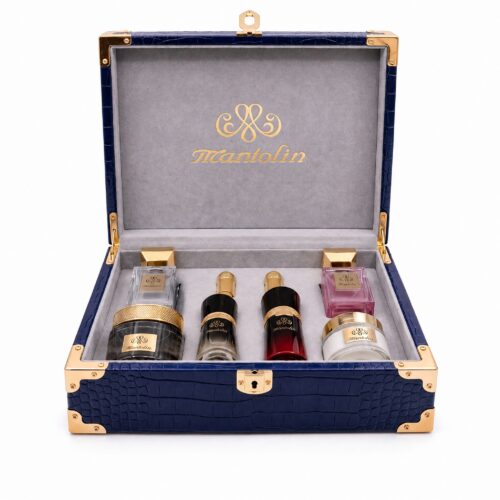 Perfume Gift Set Case in Navy Croco PU – photo 2