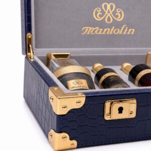 Perfume Gift Set Case in Navy Croco PU – photo 4 Perfume Gift Set Case in Navy Croco PU – photo 4