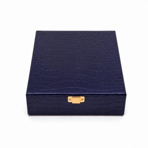 Single Perfume Bottle Box in Navy Croco PU – photo 2 Single Perfume Bottle Box in Navy Croco PU – photo 2