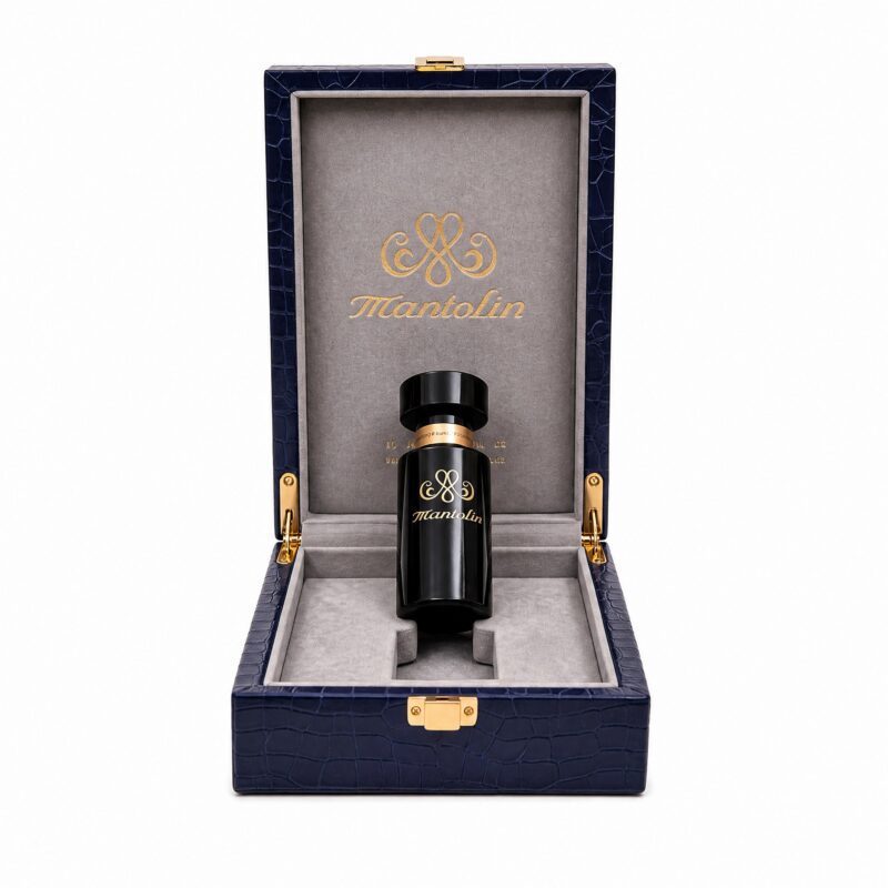 Single Perfume Bottle Box in Navy Croco PU Single Perfume Bottle Box in Navy Croco PU