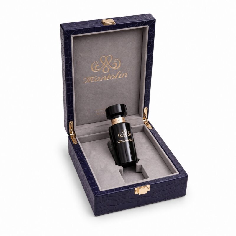 Single Perfume Bottle Box in Navy Croco PU – photo 3 Single Perfume Bottle Box in Navy Croco PU – photo 3