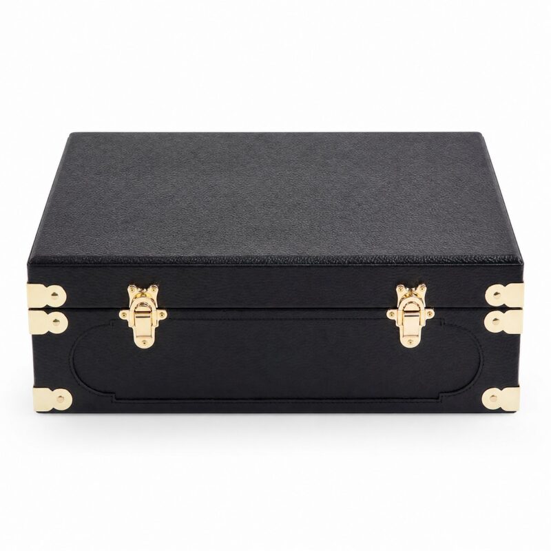Multi-Bottle Perfume Case in Black and Tan Multi-Bottle Perfume Case in Black and Tan