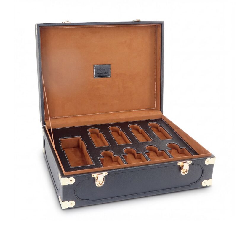 Multi-Bottle Perfume Case in Black and Tan – photo 3 Multi-Bottle Perfume Case in Black and Tan