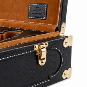 Multi-Bottle Perfume Case in Black and Tan – photo 4 Multi-Bottle Perfume Case in Black and Tan
