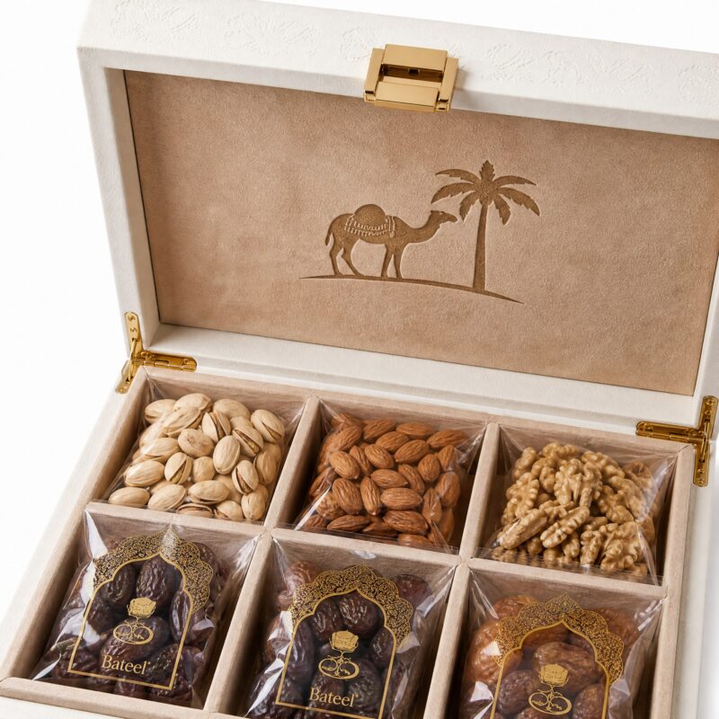 Date and Nut Gift Box with Six Compartments