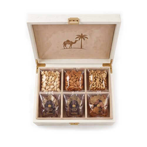 Date and Nut Gift Box with Six Compartments