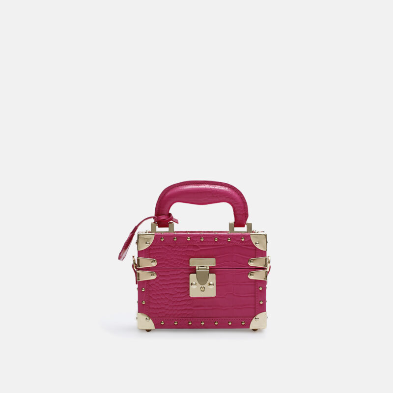 Mini Red Handbag Hard Square Jewelry Box