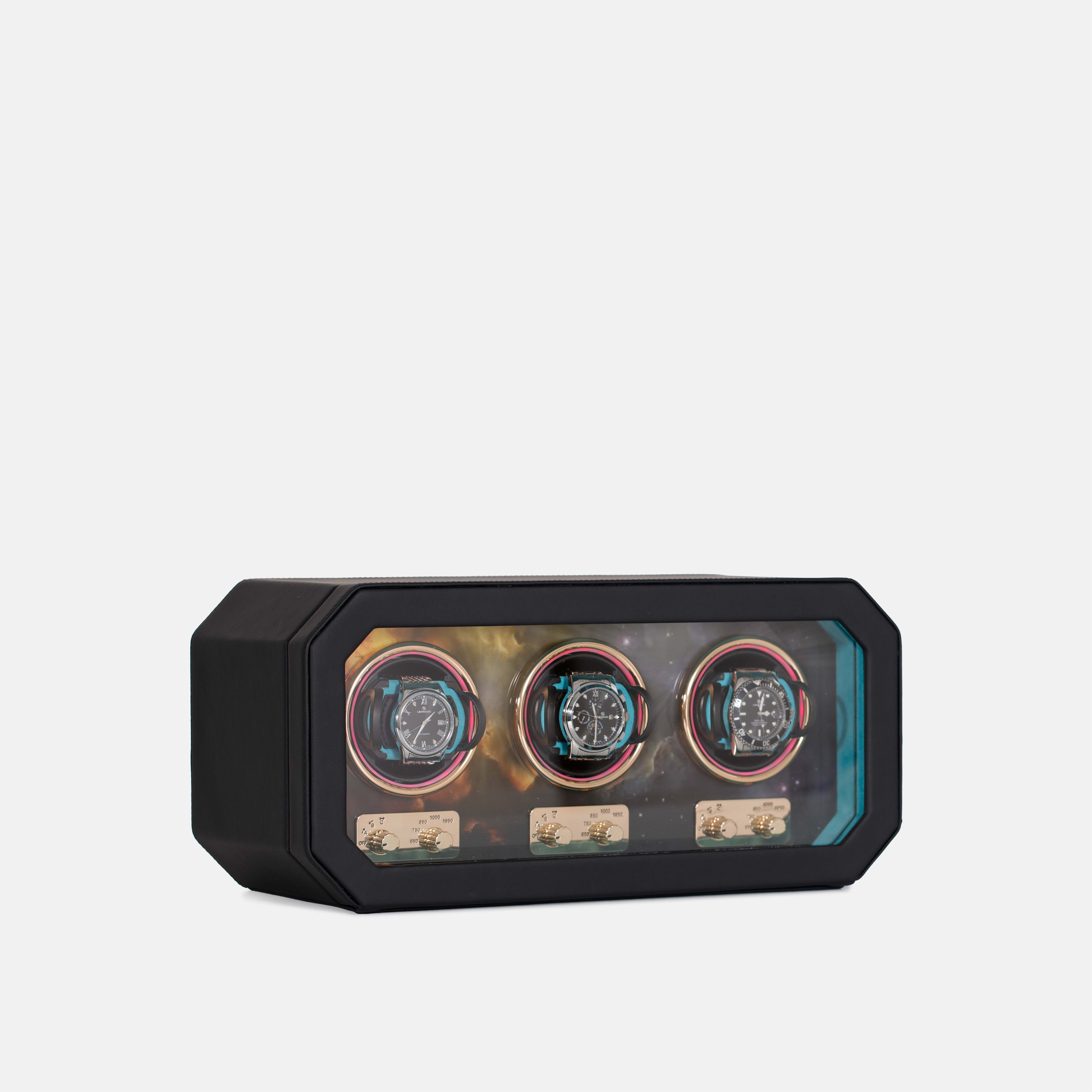 Luxury Triple Galaxy Watch Winder