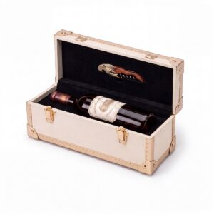 Single Wine Bottle Case with Corkscrew Holder – photo 3 Single Wine Bottle Case with Corkscrew Holder – photo 3